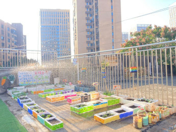 长沙县茁越儿童服务中心阳台活动区域